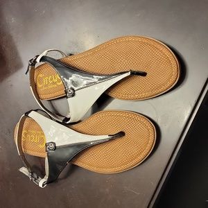 Sam Edwlman Circus Black & White Sandals